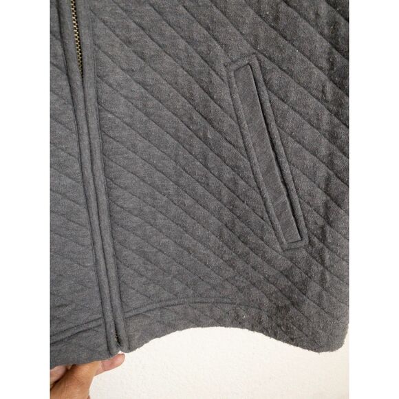 Billy Reid Diamond Quilt Half Zip in medium grey size M - Picture 6 of 7